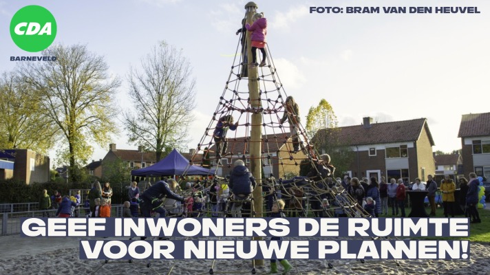 Geef inwoners de ruimte en budget voor nieuwe plannen