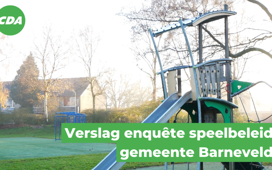 Verslag enquête speelbeleid gemeente Barneveld