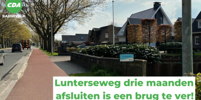 Lunterseweg drie maanden afsluiten is een brug te ver