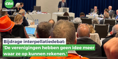 Bijdrage interpellatiedebat Oranjevereniging Voorthuizen & ’t Griezeveen