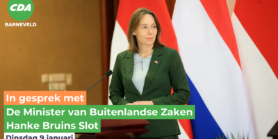 Demissionair Minister van Buitenlandse Zaken Hanke Bruins Slot in Voorthuizen